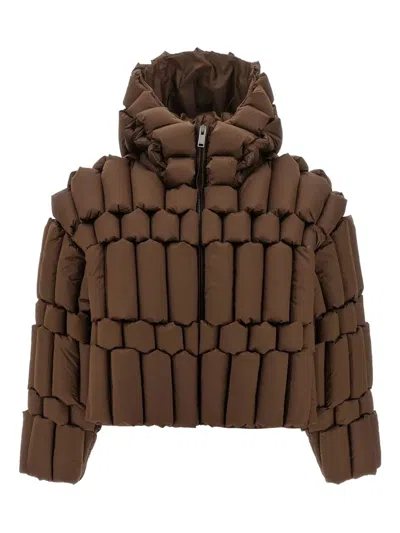 Raxxy 3d Down Jacket Puffer Jackets Brown