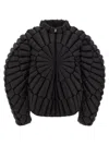 Raxxy 3d Structured Down Jacket With Goose Feather Padding In Black