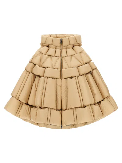 Raxxy Beige 3d Cape In Animal Print