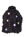 Raxxy Black Down Jacket With Frontal Zip Closure In Black