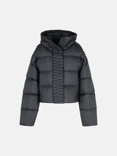 Raxxy Black Polyester Hooded Down Jacket