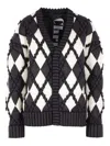 Raxxy Two-tone Quilted Jacket With Pattern In Black