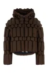 Raxxy Chocolate Polyester Down Jacket In Brown