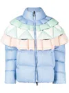 Raxxy Colorful Funnel-neck Padded Jacket In Multicolour
