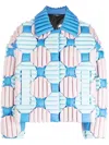 Raxxy Colorful Round Fireworks Padded Jacket In Blue