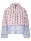 Raxxy Cropped Puffer Jacket With Three-dimensional Texture In Multi