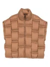 Raxxy 'desert' Quilted Gilet With Zip  In Brown