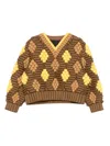 Raxxy Sweatshirt Mit Rautenmuster In Brown