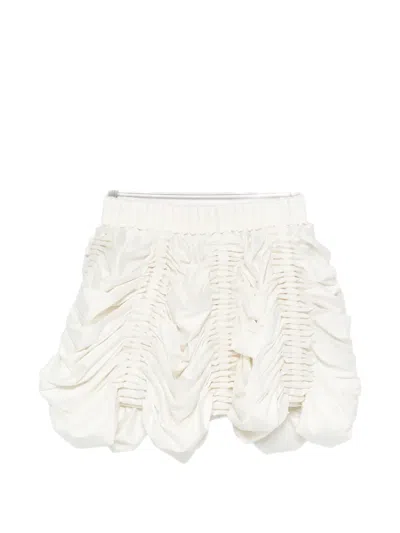 Raxxy Draped Mini Skirt In Neutral