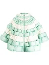 Raxxy Funnel-neck Padded Coat In Green