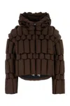 Raxxy Chocolate Polyester Down Jacket In Brown
