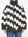 Raxxy High-collar Zip-fastening Puffer Jacket In Black