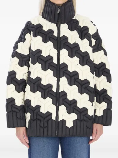 RAXXY HIGH-COLLAR ZIP-FASTENING PUFFER JACKET