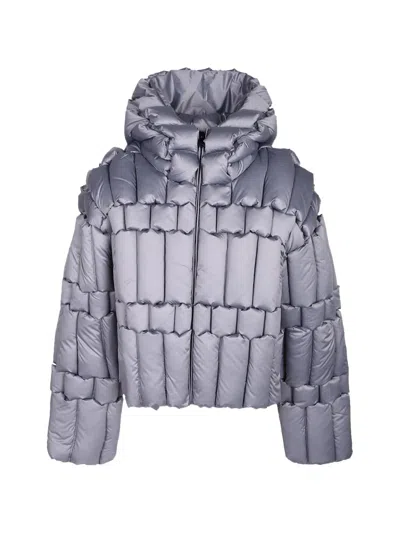 Raxxy Hooded Padded Jacket In Gray