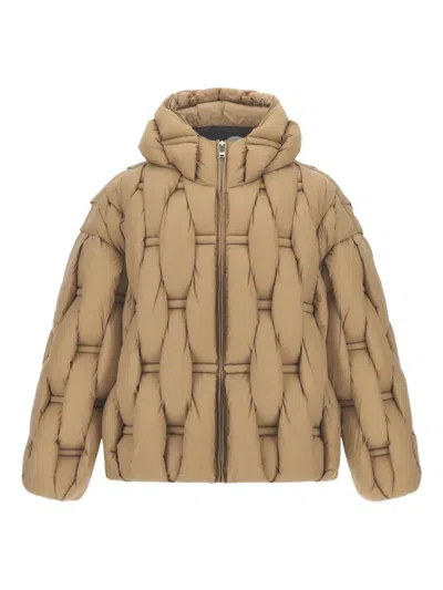 Raxxy 후드 우븐 재킷 In Brown