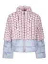 Raxxy Cropped Puffer Jacket With Three-dimensional Texture In Animal Print