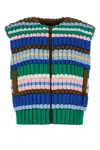 Raxxy Multicolor Nylon Puffer Vest For Women In Multi