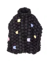 Raxxy Black Down Jacket With Frontal Zip Closure In Black