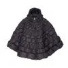 Raxxy Blue Patterned Down Jacket In Black