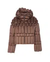 Raxxy Puffer Jacket In Brown