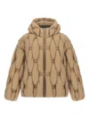 Raxxy 3d Down-filled Woven Puffer Jacket In Brown