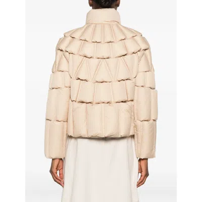 Raxxy Quilted High-neck Jacket In Neutral