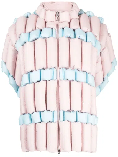 Raxxy Mock-neck Padded Jacket In Pink