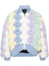 Raxxy Triangle Multicolor Down Jacket Clothing In Blau