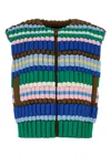 Raxxy Multicolor Nylon Puffer Vest For Women In Multi
