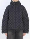 Raxxy Black Patterned Down Jacket In Black