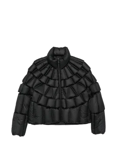 Raxxy Origami Quilted Jacket In Black