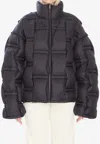 Raxxy Oversized Quilted Down Jacket In Black