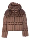Raxxy Puffer Jacket In Brown