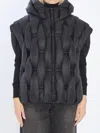 Raxxy Padded Nylon Vest In Black