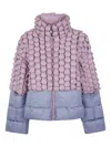 Raxxy Cropped Puffer Jacket With Three-dimensional Texture In Animal Print