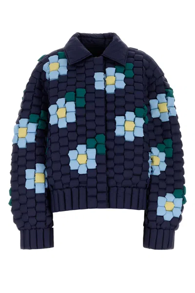 Raxxy Navy Blue Nylon Down Jacket
