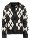 Raxxy Two-tone Quilted Jacket With Pattern In Black