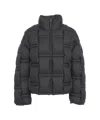 Raxxy 3d Down-filled Angular Puffer Jacket In Black