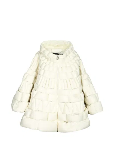 Raxxy Quilted High-neck Jacket In Gray