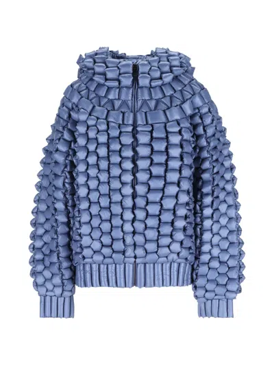 Raxxy Quilted Hooded Jacket In Blue