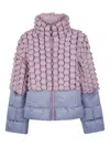Raxxy Cropped Puffer Jacket With Three-dimensional Texture In Multi