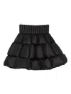 Raxxy Quilted Padded Mini Skirt In Black