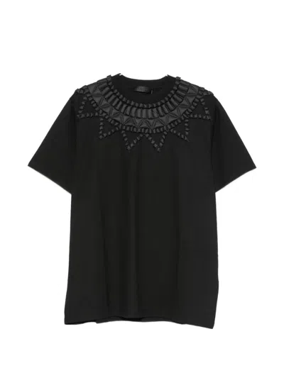 Raxxy T-shirt With Quilted Details In Black