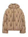 Raxxy Quilted Down Jacket With Hood In Neutral