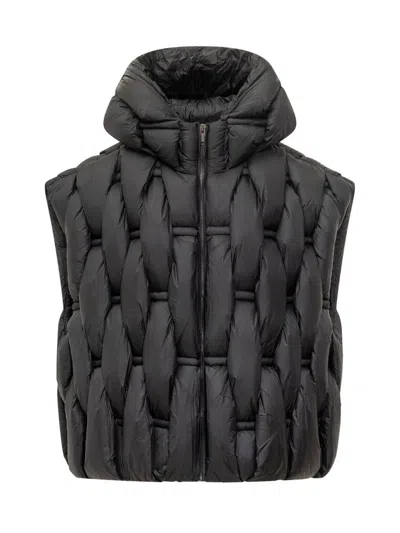 Raxxy Sleeveless Down Jacket Black Quilted