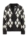Raxxy Two-tone Quilted Jacket With Pattern In Black