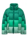 Raxxy Embossed-logo Padded Jacket In Green