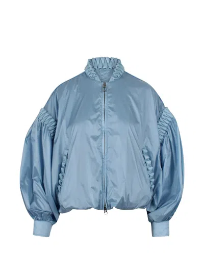 Raxxy Ruffled Jacket In Blue