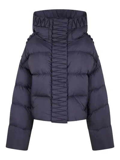 Raxxy Short Puffer Jacket In Blue