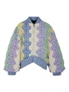 Raxxy Triangle Multicolor Down Jacket Clothing In Multicolour